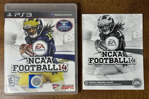 NCAA Football 14 Sony PlayStation 3 PS3 2013 CIB w Manual Tested