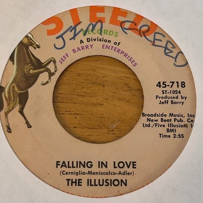The Illusion   Did You See Her Eyes 7'' Record 1969 Steed Records Pop Rock 45 RPM
