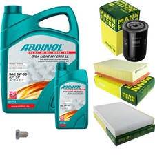 MANN Inspektionspaket 6L ADDINOL GIGA LIGHT MV 0530 LL 5W-30 für Audi 100 Avant