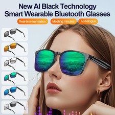 AI Smart Glasses Bluetooth Anti-Blue Light Translation Calling Music Functions 