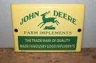 Vintage John Deere Farm Implements Tractor Dealership Door Push Porcelain Sign