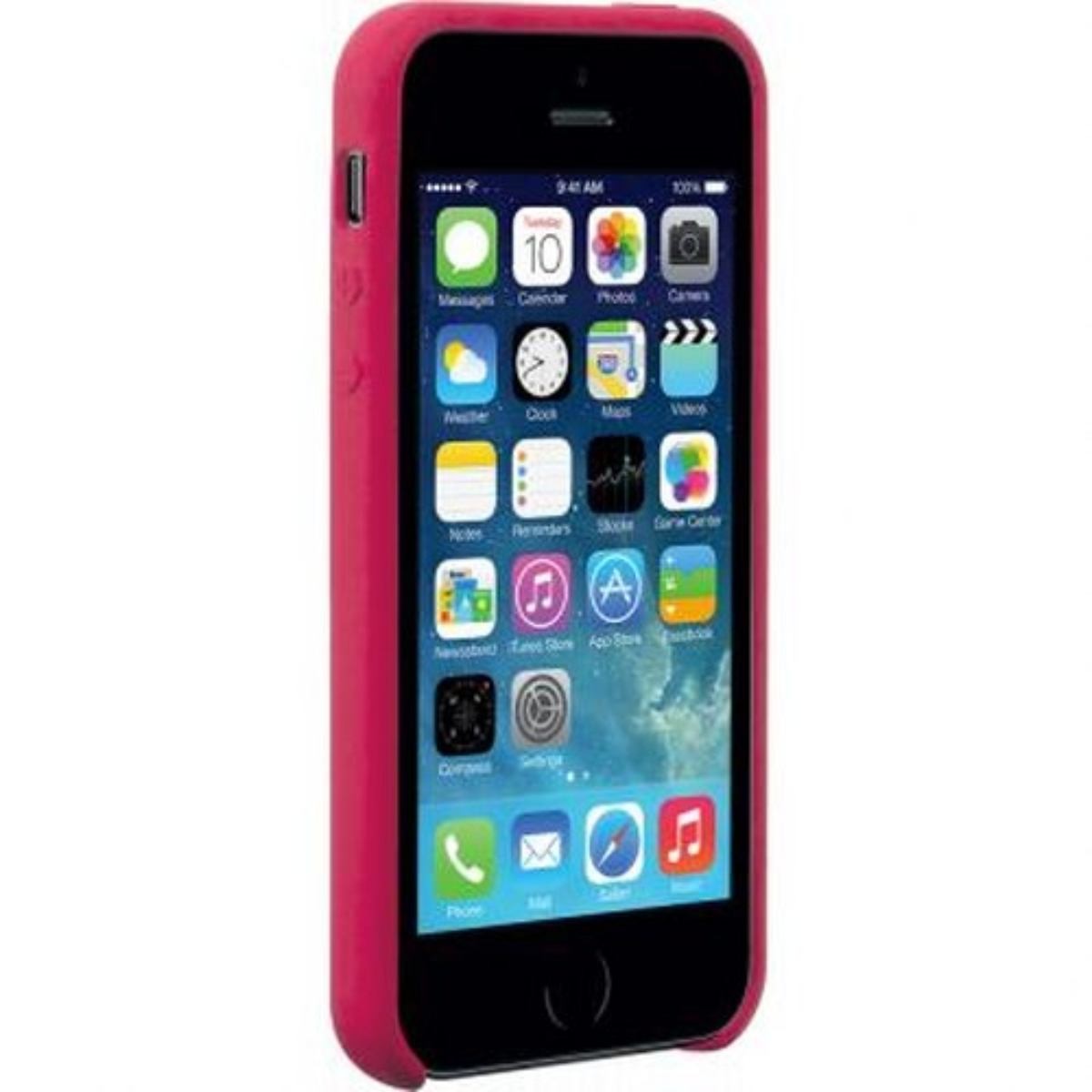 Coque iPhone 5/5S/SE Rouge en Silicone Gel Souple et Rigide - 3