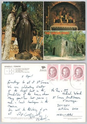x04428 Haus der Jungfrau Maria Ephesus Türkei Postkarte 1998 Stempel