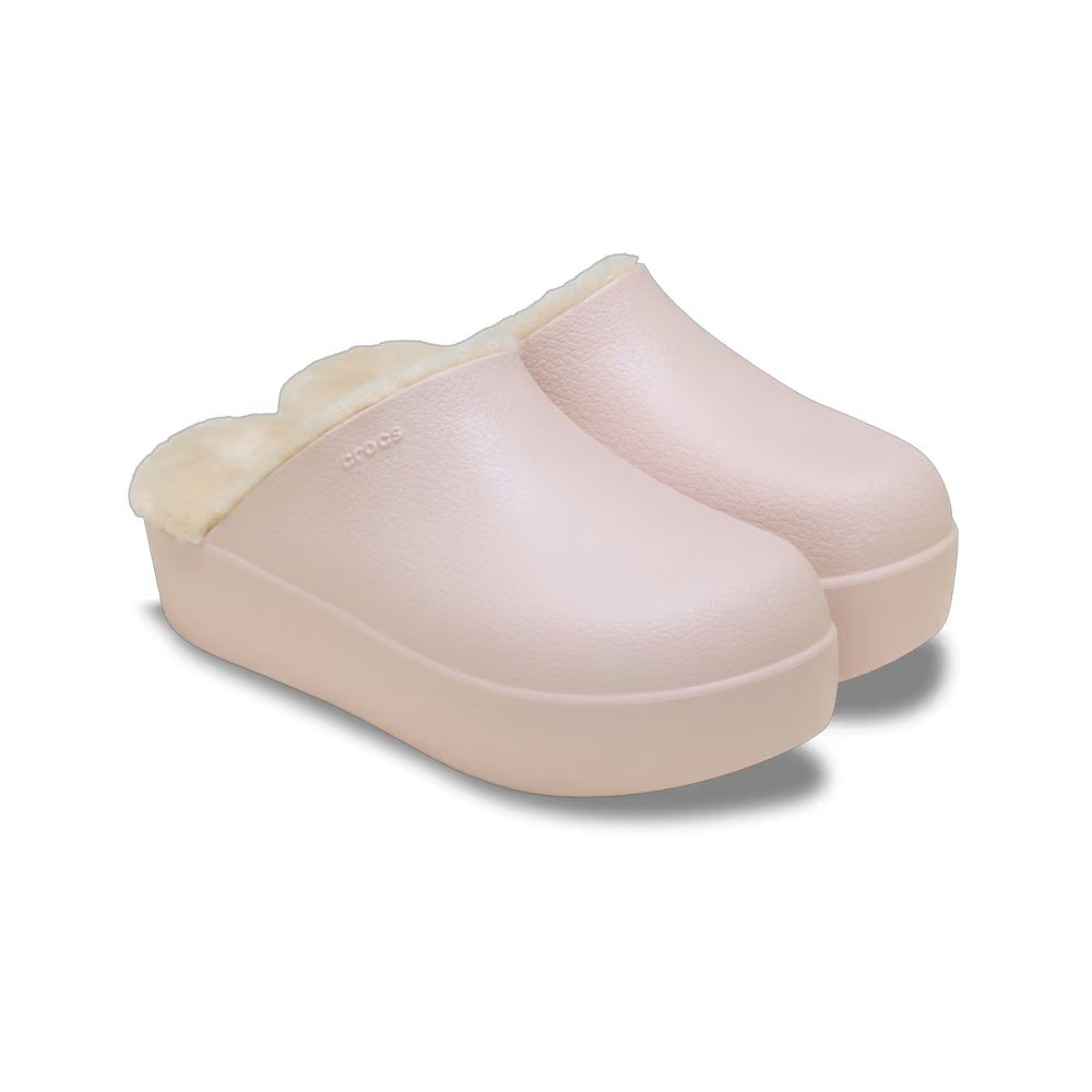 New CROCS Womens DYLAN PLATFORM LINED CLOG 212770-7CN QUARTZ US W