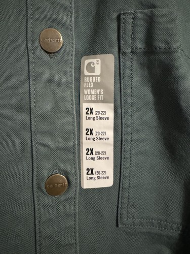 Carhartt Rugged Flex Overshirt Heavyweight Duck Jacket Damen 2XL Grün - Bild 3 von 7