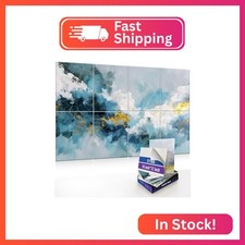 Sound Absorbing Wall Art, 8 Pack Acoustic Art Panels, Self-Adhesive Decorative W