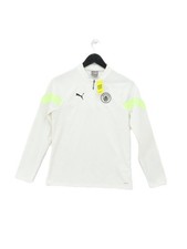 Puma Women's Hoodie S White Graphic 100 Polyester Pullover