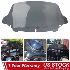 Smoke 10.5" Wave Windshield Windscreen For Harley Touring Street Glide FLHX 2015