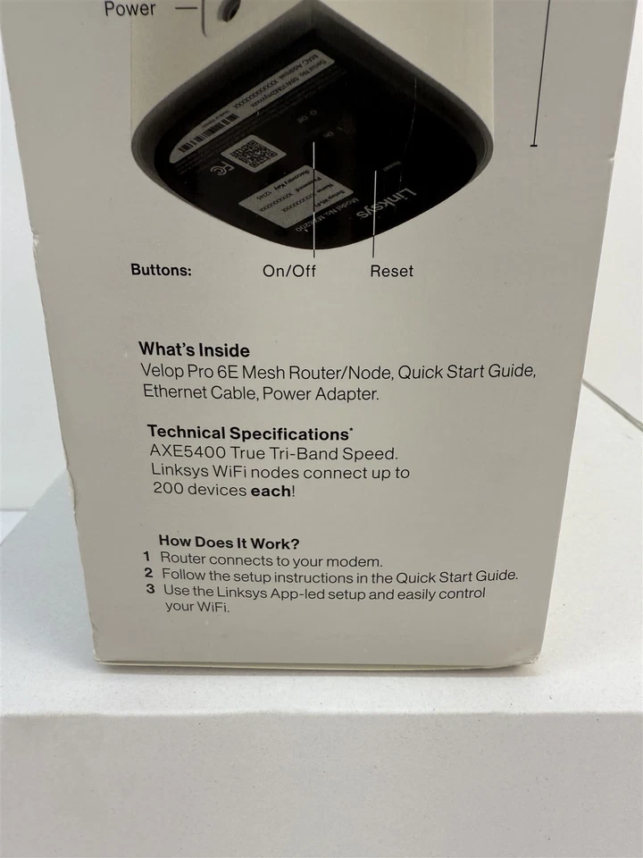 Linksys Velop Pro 6E WiFi Mesh System | One Cognitive Mesh Tri-Band Router | 5.4 - Image 4 of 4