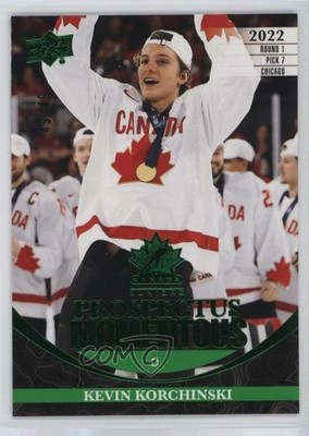2023 Team Canada Juniors Electric Green 49/49 Kevin Korchinski Rookie RC f6d