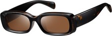 Retro Rectangle Sunglasses for Women Men, UV Protection 70s Vintage Style