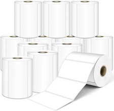 4x2 Direct Thermal Labels 9000 Count 12 Rolls Barcode Shipping