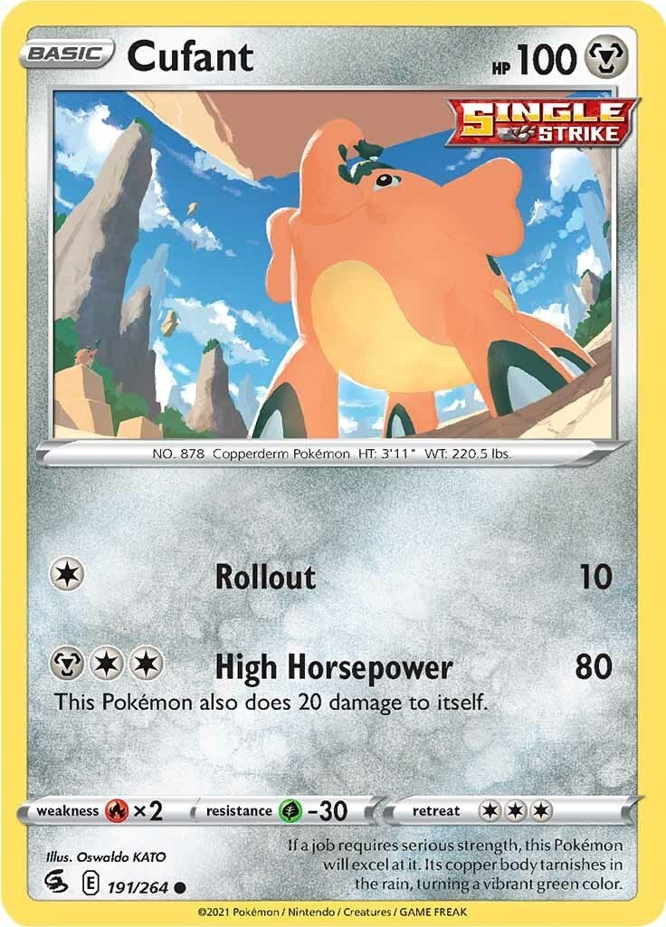 Cufant SWSH08 191/264 Pokémon SWSH08: Fusion Strike Common EN NM