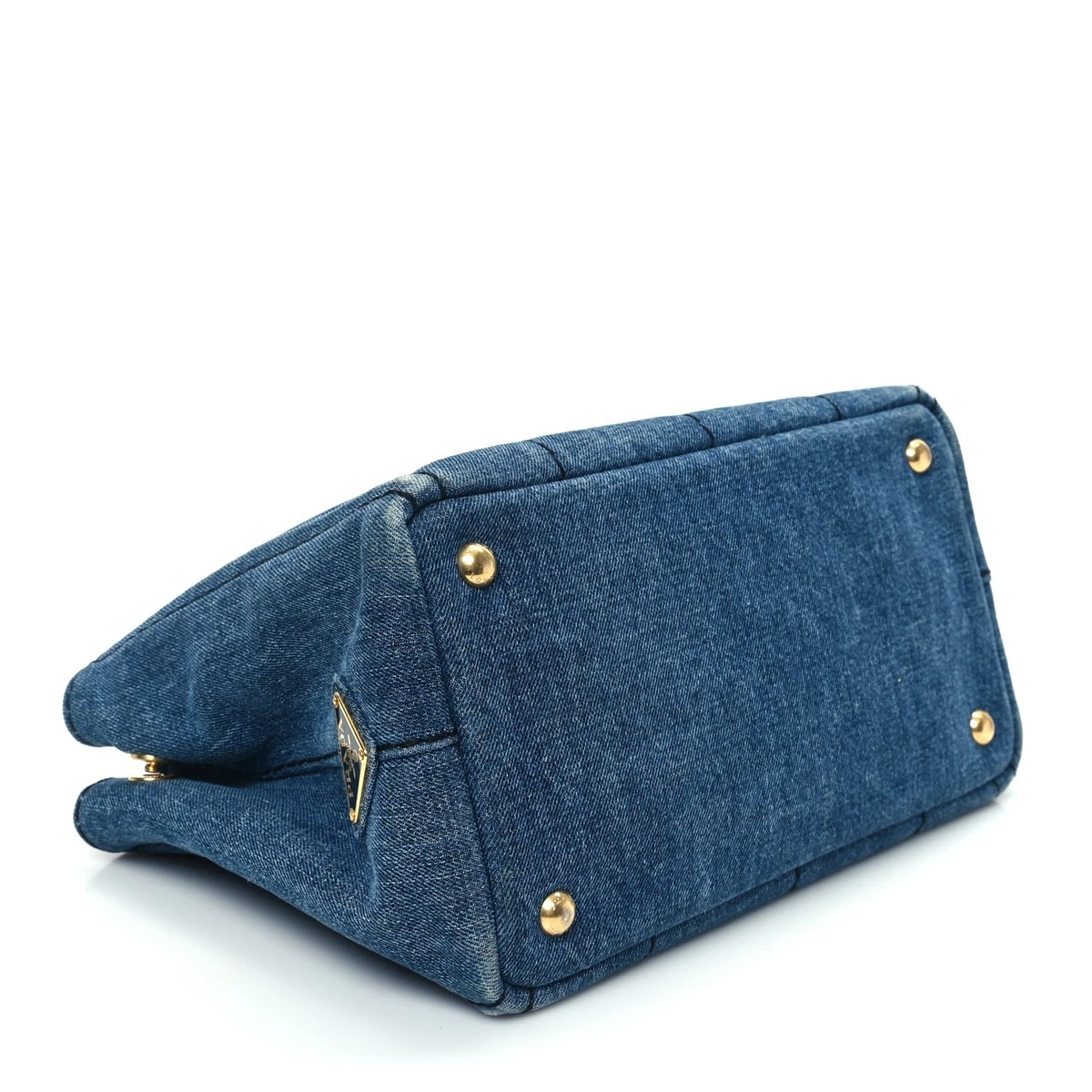 PRADA Canapa Medium Denim Exterior Bags & Handbags for Women for
