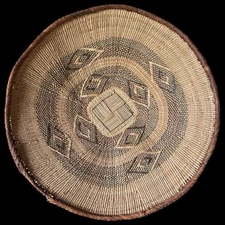 Vintage Tonga Basket Binga Zimbabwe African Wall Art Winnowing Grandmother Tray