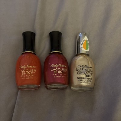Sally Hansen 2 Lacquer Shine And 1 Maximum Growth nourishing nail color