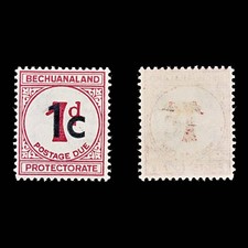 8143: Bechuanaland SGD7a 1c Carmine 1961 Sc#J7 MiP7IIy Mint MLH C£21