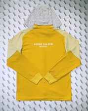 Stone Island Marina Felpa con Cappuccio Phoenix Giallo Senape Nuova con etichette Medium Ice Ghost Shadow