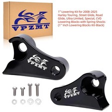 1 Lowering Kit For 2008-2025 Harley Touring1 Inch Lowering Blocks Kit-black 1 Lowering Kit For 2008-2025 Harley Touring1 Inch Lowering Blocks Kit-black