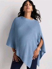 Quince Women Lightweight Cotton Cashmere Nursing Shawl Mountain Spring Blue