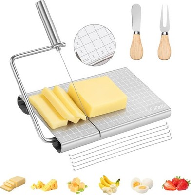 Cheese Slicers for Block with 5 Replacement Slicer Wires 