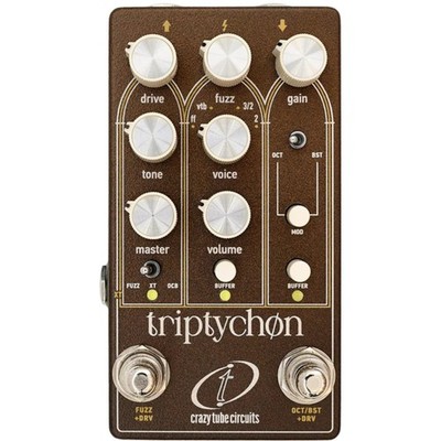 Crazy Tube Triptychon Fuzz/Octave/Drive Effects Pedal