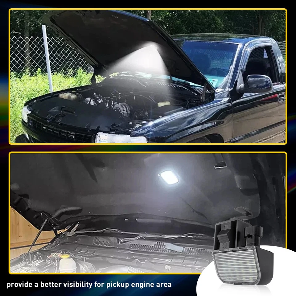 For Chevy Silverado GMC Sierra 1500/2500/3500 LED Under Hood Light Assembly - Image 3 of 4