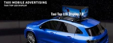 Taxi LED smart screen. Advertising. Taxi solution. Business. 