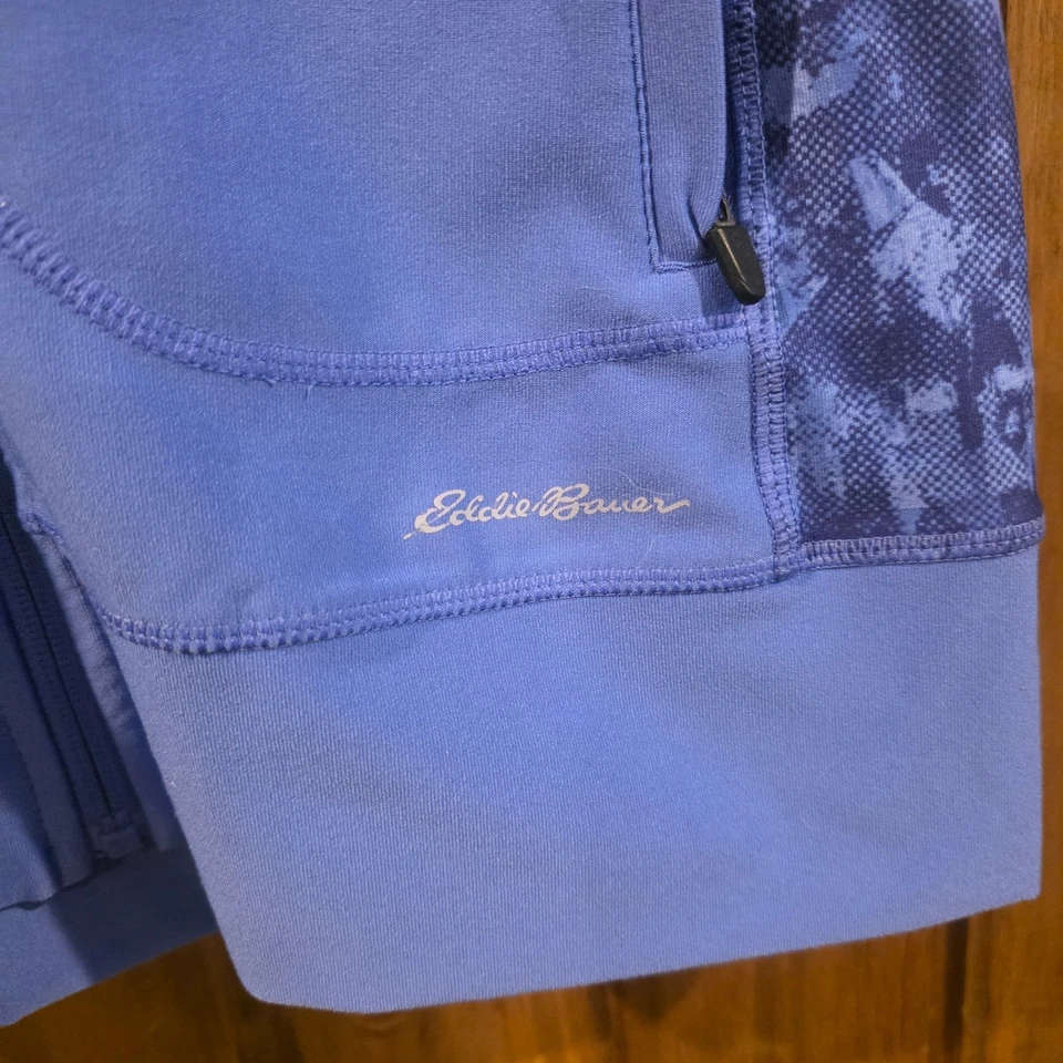 Eddie Bauer 背心连帽衫女式 X 码小号蓝色无袖全拉链口袋 — 第 3/4 张图片