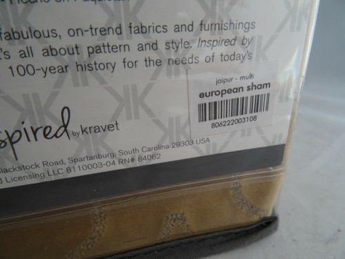 New Inspired by Kravet Jaipur European Pillow Sham in multi 26" x 26" - Picture 2 of 5