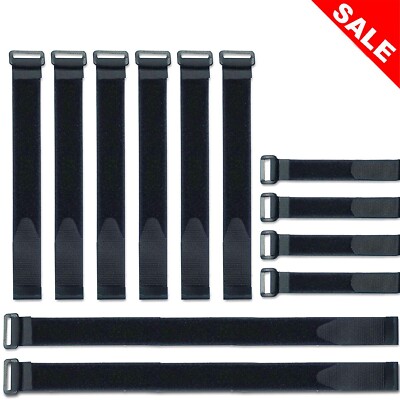 VELCRO Brand Bulk Pack 12 Reusable Fastening Cable Straps with Buckle Variety''''''