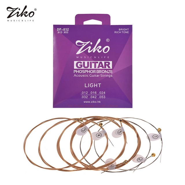 ZIKO DP-012 Acoustic Guitar Strings Hexagon Alloy Wire Phosphor Y6O3 ZIKO DP-012 Acoustic Guitar Strings Hexagon Alloy Wire Phosphor Y6O3