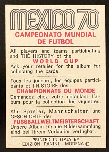PANINI WORLD CUP 1970 CZERWONY/CZARNY - WYBIERZ SWOJE KARTY - Zdjęcie 304 z 348