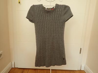 MEXX Marken Strick Kleid grau super schön Gr. L/G 122-128 cm pflegeleicht