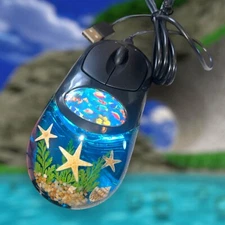 Aqua mouse for Computer - USB, Y2K, Frutiger Aero, Cute Computer RBG Gaming Led