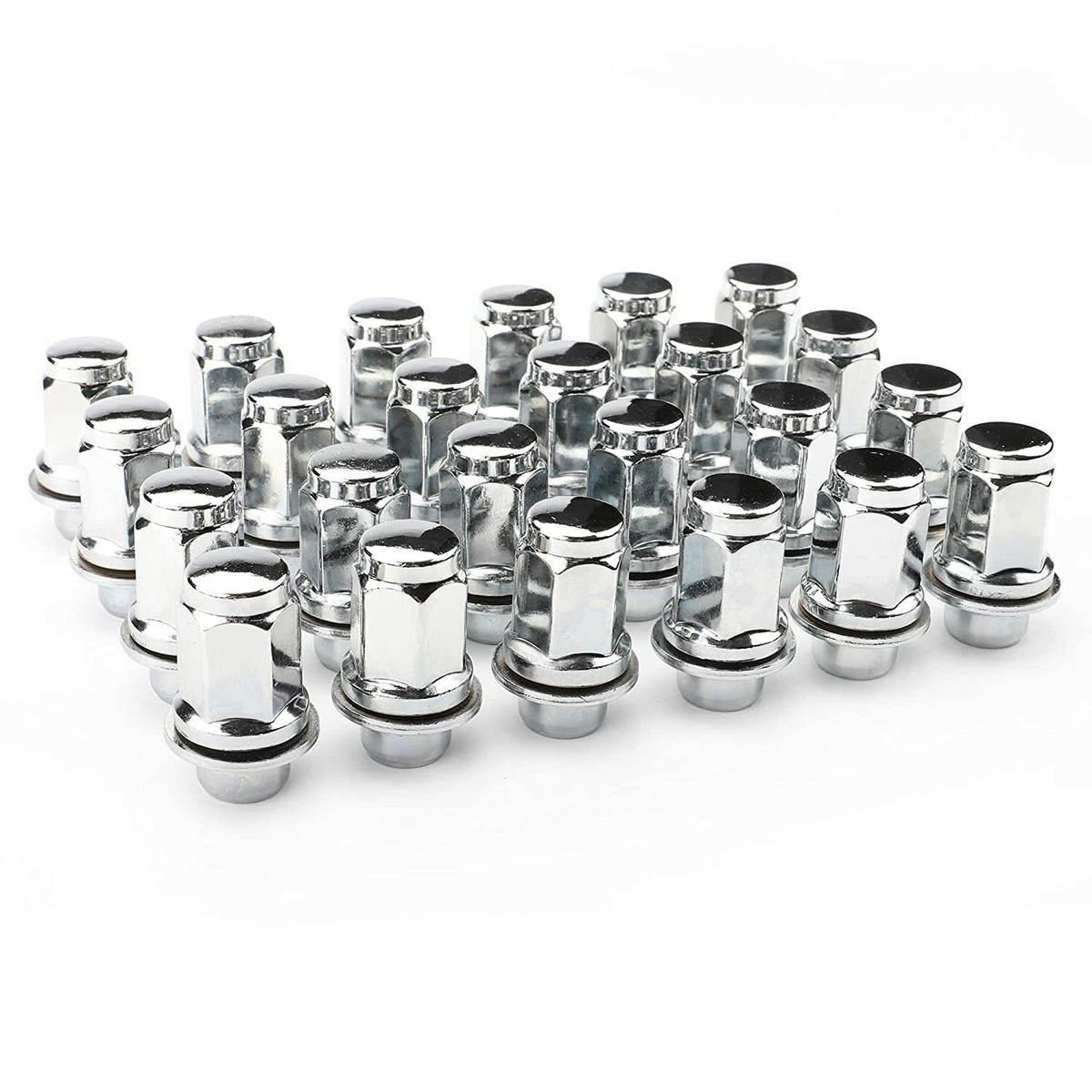24 Pcs M12x1.5 Bulge Acorn Lug Nuts – Chrome, 1.42” Long, 19mm Hex | Fits Toyota Tacoma, 4Runner, Ford Bronco, Ranger - View #11