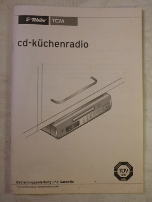 Old Instruction Manual Tschibo Cd Kitchen Radio