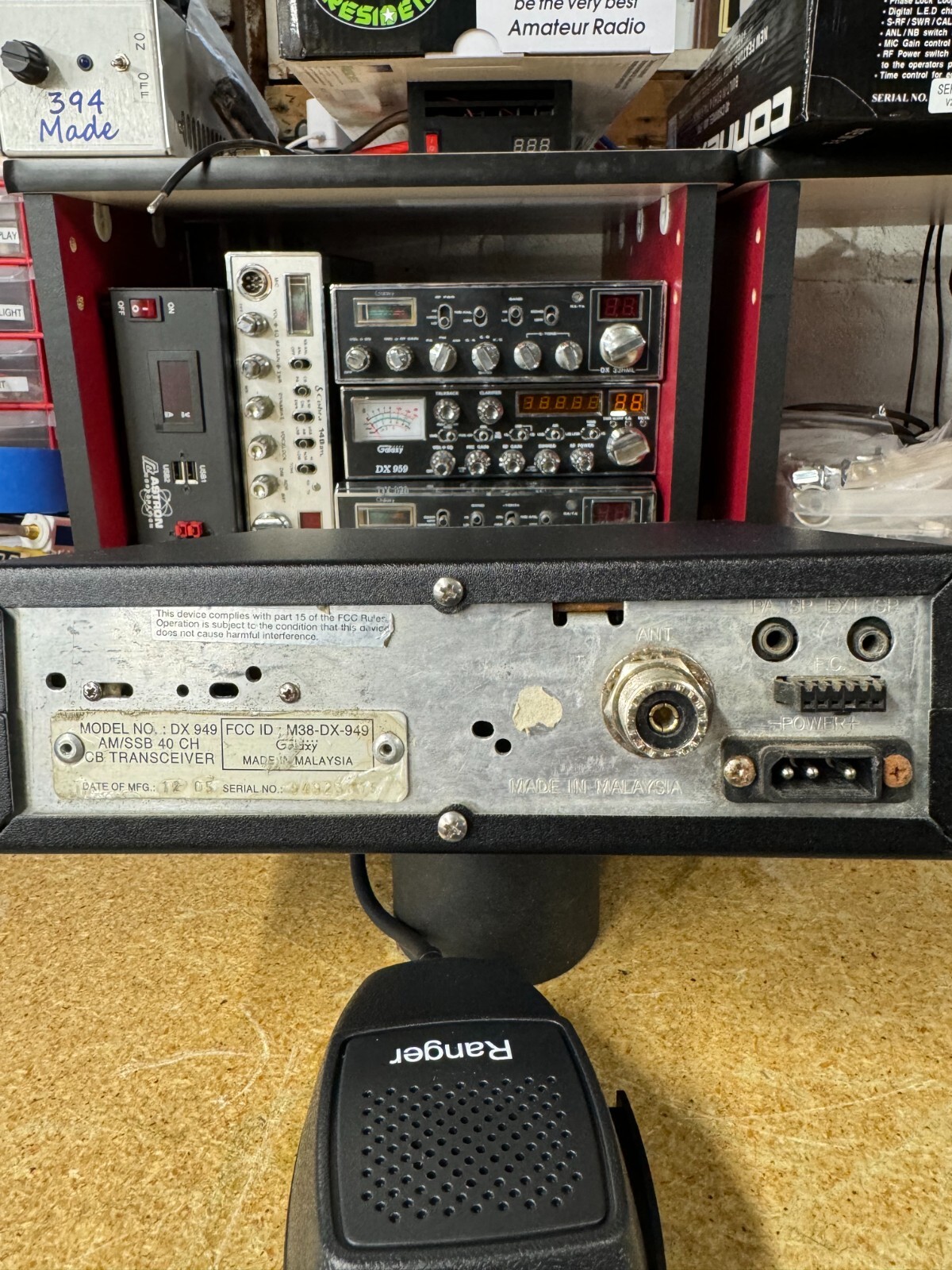 Galaxy DX949 Custom 40 Channel AM/SSB Mobile CB Radio Talk Back