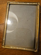 Vintage Faux Mother of Pearl Gold Tone Metal Picture Photo Frame 5 X 7 
