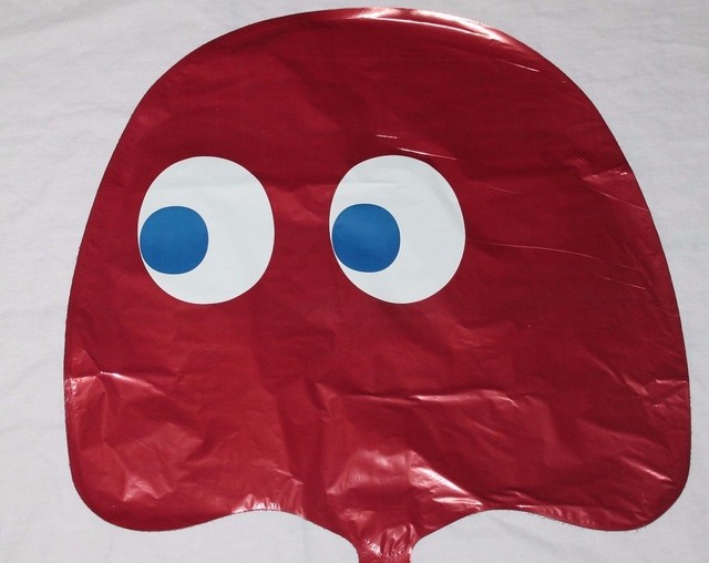 New Pac Man Ghost Blinky Red 18 Mylar Balloon Hard To Find - 