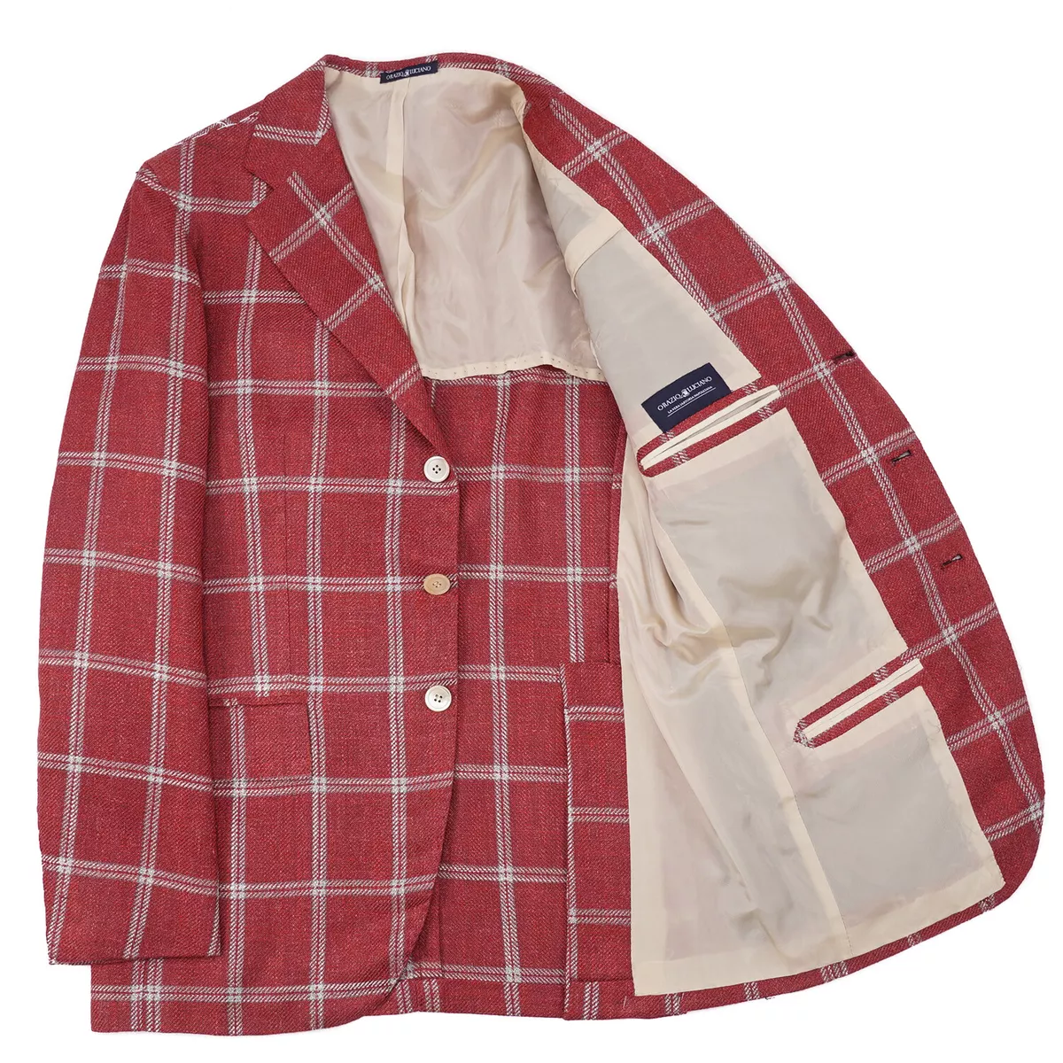 Red windowpane store sport coat