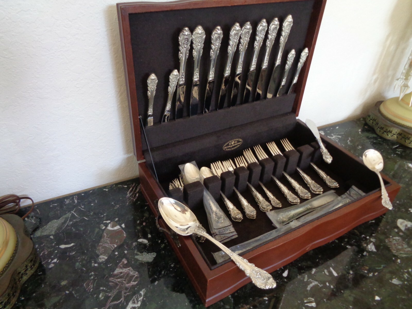 1936 WALLACE SIR CHRISTOPHER 51 PCS FOR 8 STERLING SILVER FLATWARE SET