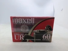 Maxell UR-60 Normal Bias Audio Cassette Tapes (60 min) NEW Sealed Single