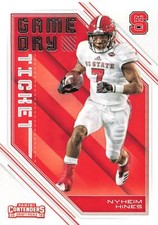 2018 Panini Contenders Draft Picks Game Day Tickets Football #28 Nyheim Hines