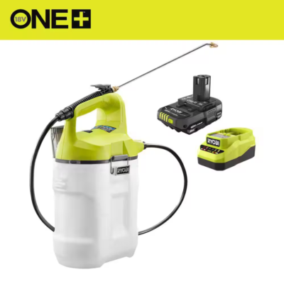 #ad RYOBI 18V Cordless Battery 2 Gal. Chemical Sprayer With 2.0 Ah Battery Charger $111.67