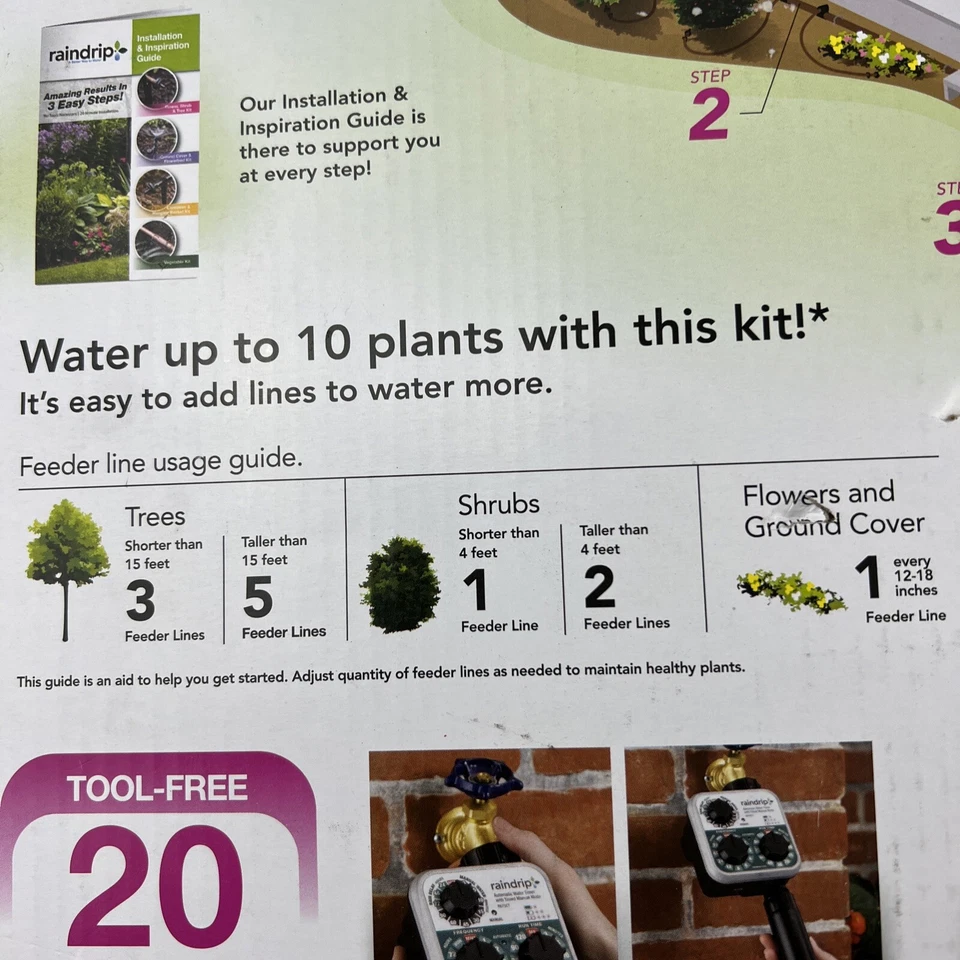 Kit de riego automático Raindrip para flores, arbustos, árboles SDFSTH1P nuevo Foto 3 de 4