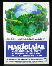 Marjolaine le bio une sacrée nature, Paris 1996 Affiche d'exposition