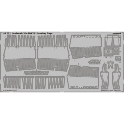 MW22 EDUARD 48757 SEAHAWK MK.100/101 LANDING FLAPS 1/48 PE SET for TRUMPETER