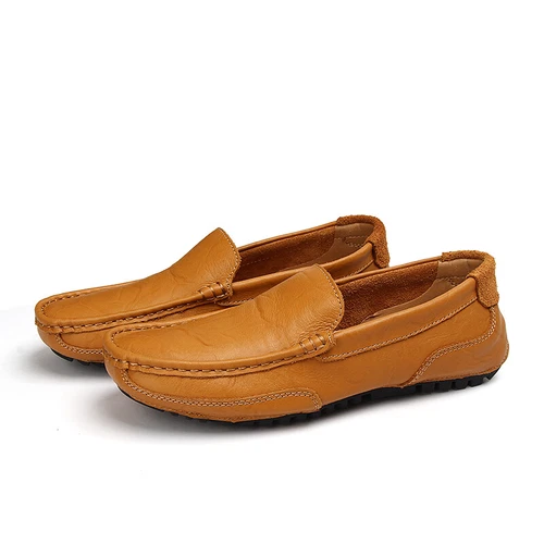 Herren Schuhe Leder Freizeit Autofahren Halbschuhe Schuhe Mokassins Sneaker Slipper - Bild 8 von 23