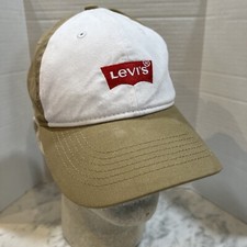 Levi  s Hat Youth Snapback Tan White Logo Trucker Hat